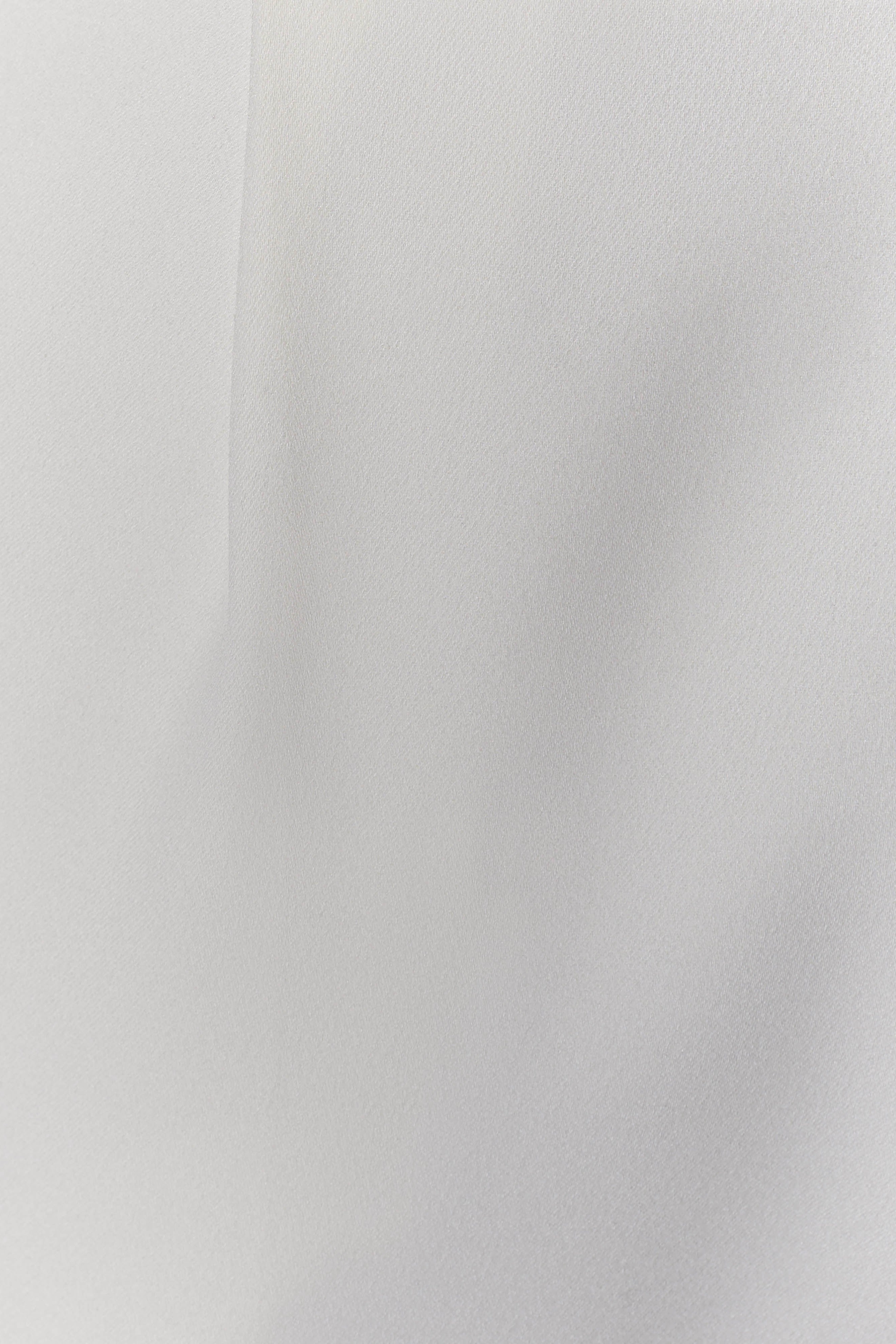 White Satin Straight Leg Pant