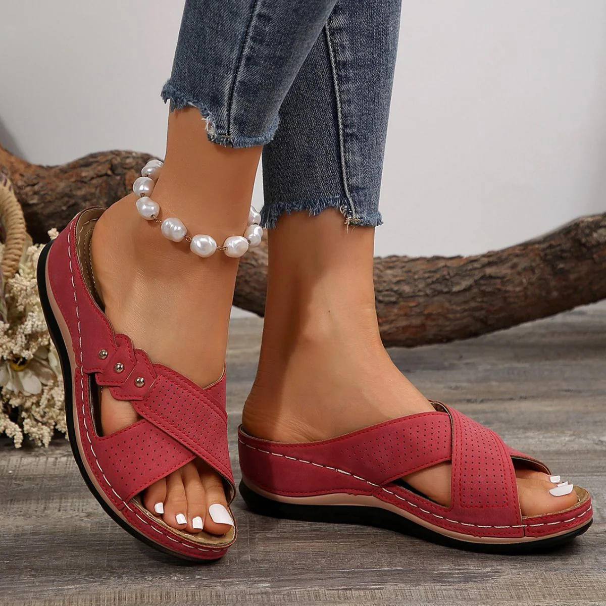 Open Toe Platform Sandals (multiple color options)