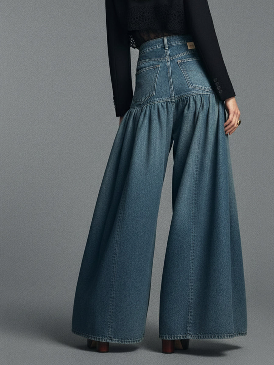 Relaxed  Casual Wide-leg Jeans — Comfort Meets Classic Denim