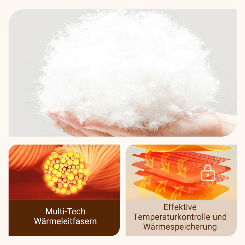 Women's winter warm hooded coat in medium length