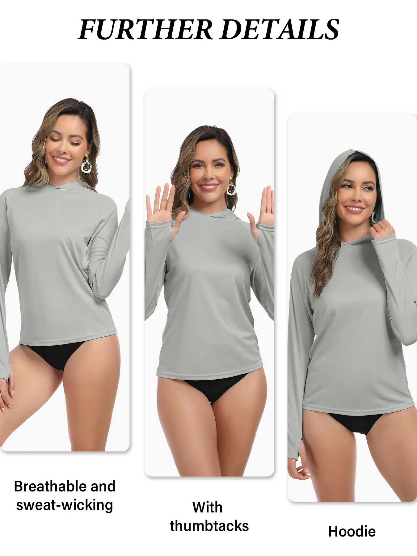 Women's Sun Protection Shirt Long Sleeve Lightweight Hoodie for Women Hiking Outdoor Fishing Summer dealsforyoudays