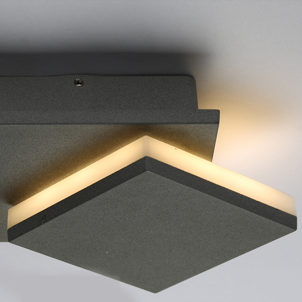 Adjustable Square Waterproof LED Black Modern Outdoor Wall Light Wall Lamp