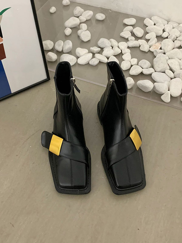 Split-Joint Square-Toe Chelsea Boots Boots