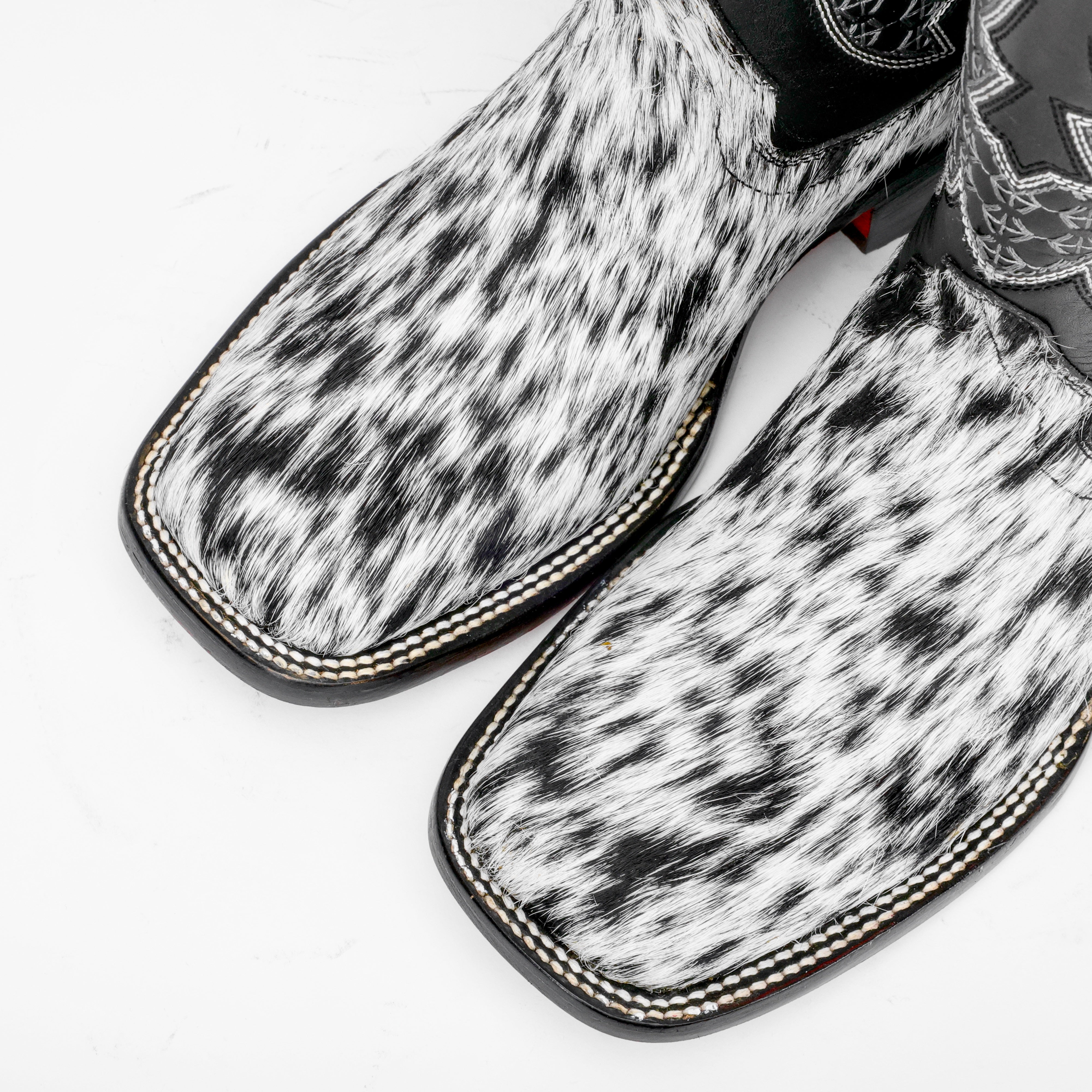 Genuine Cowhide Boots - Square Toe