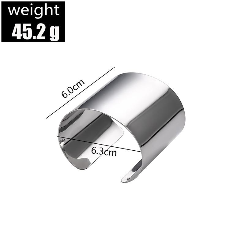 Ladies' Metal Versatile Gold Smooth Wide Version Bracelet