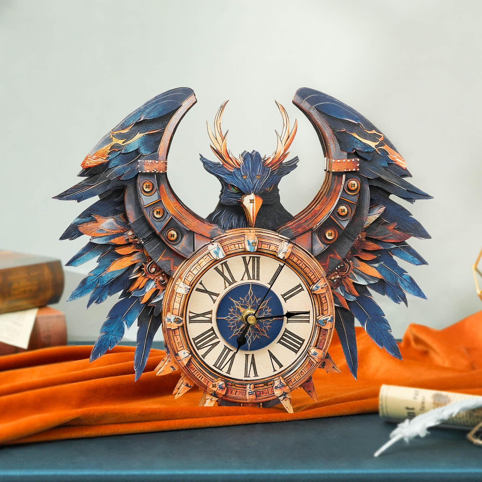 Thunderbirdâ€“ DIY Wooden Clock, 3D Puzzle Craft Kit