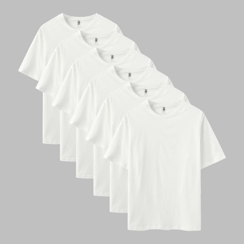4.3 oz cotton T-shirt 6-Pack Classic Black & White Combo Factory Direct Unisex