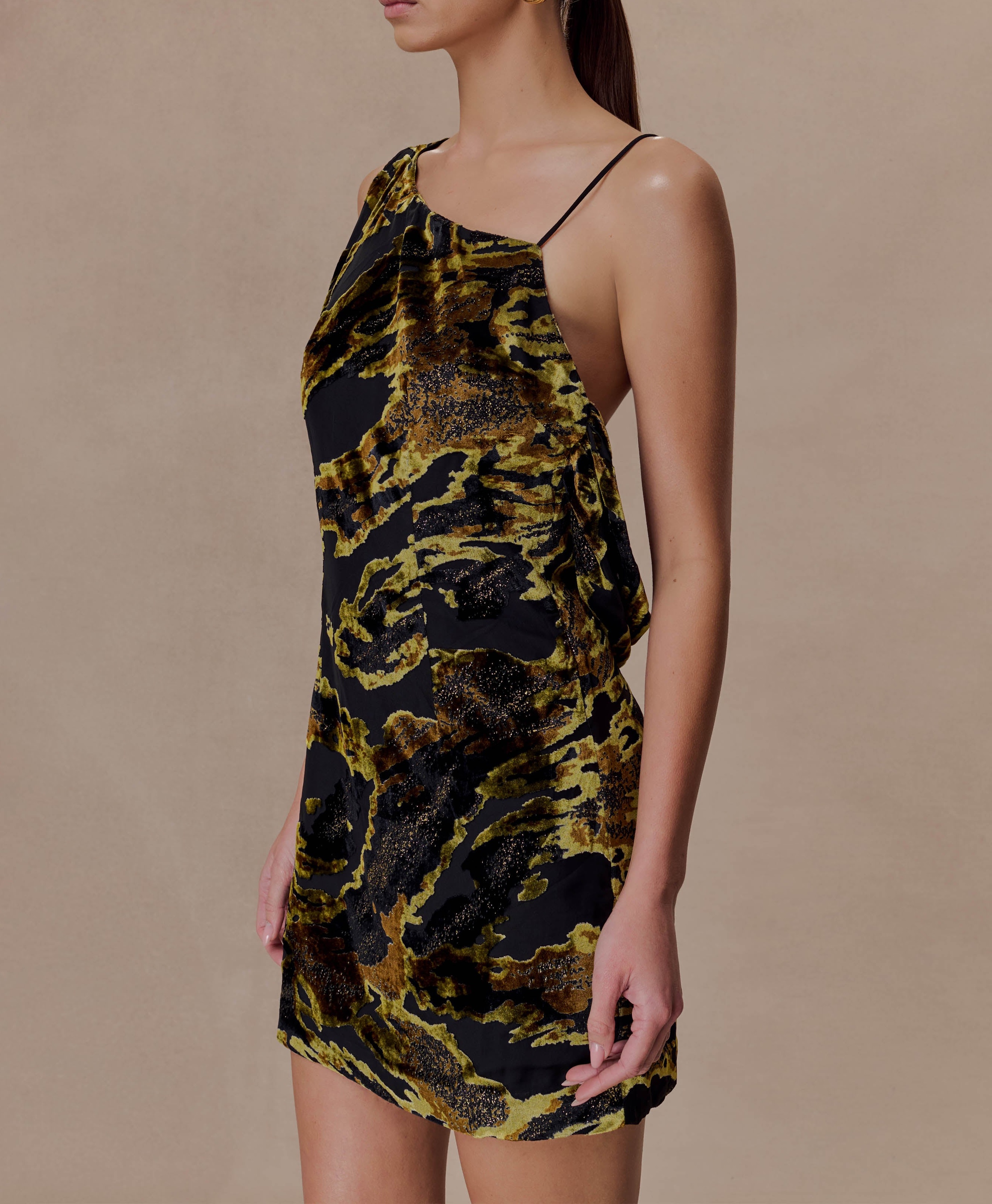 Burnout Cross Back Mini Dress