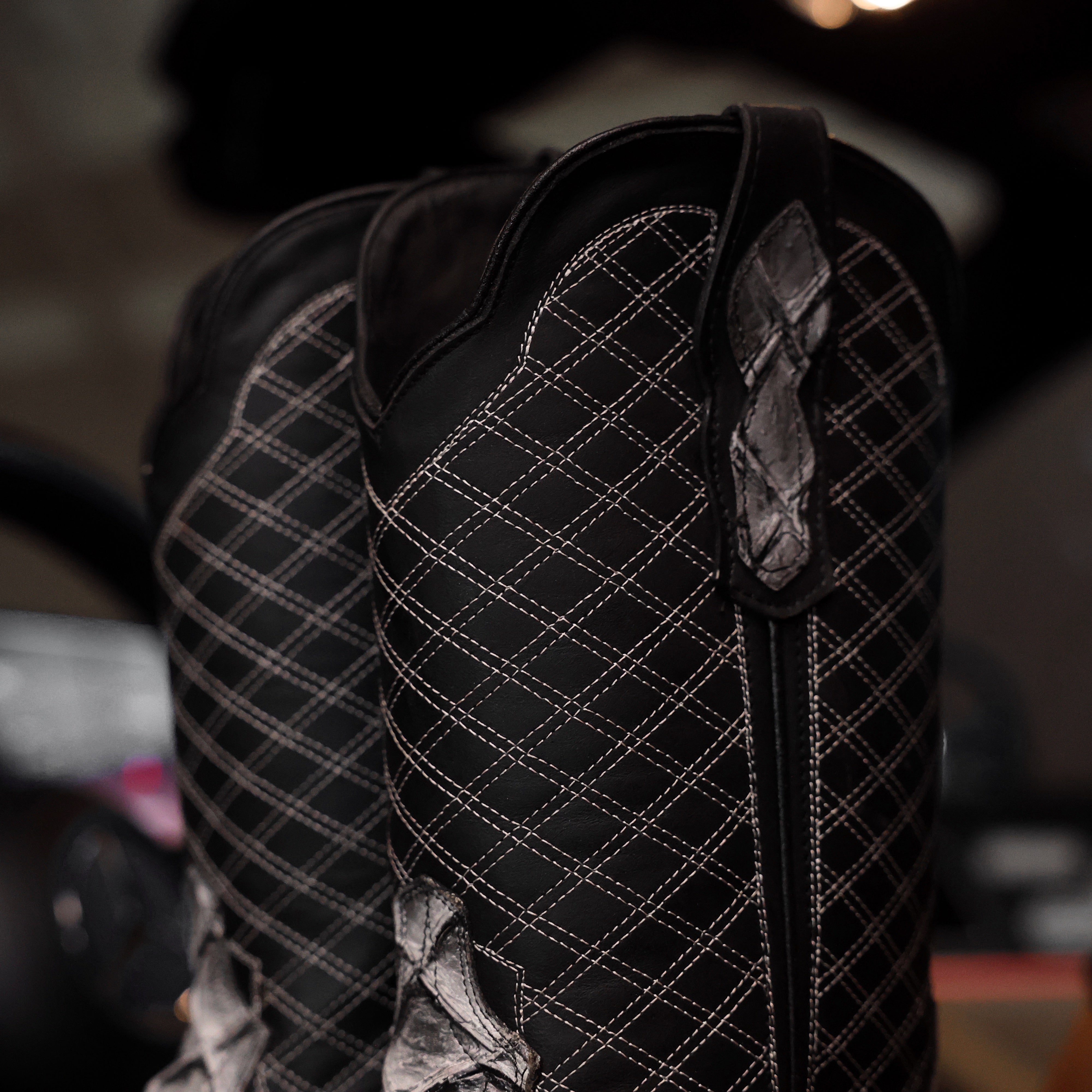 Eclipse Pirarucu Leather Boots - Square Toe